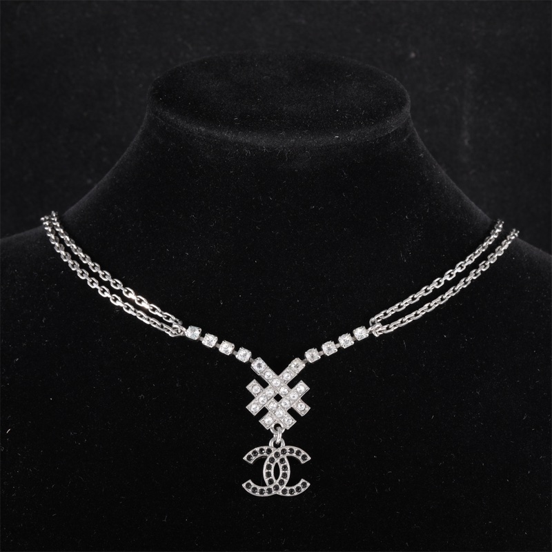 CHANEL(香奈兒)  合金 雙C吊墜項鏈-0