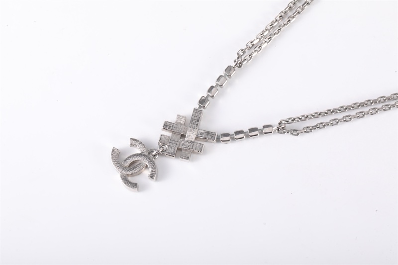 CHANEL(香奈兒)  合金 雙C吊墜項鏈-2