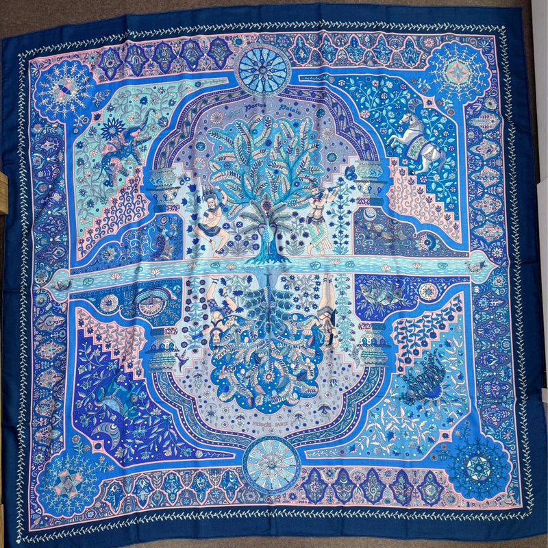 Hermes 140cm x 140” cm 羊絨圍巾-0