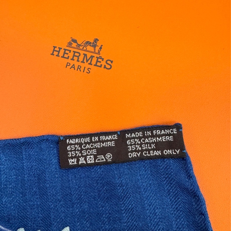 Hermes 140cm x 140” cm 羊絨圍巾-2
