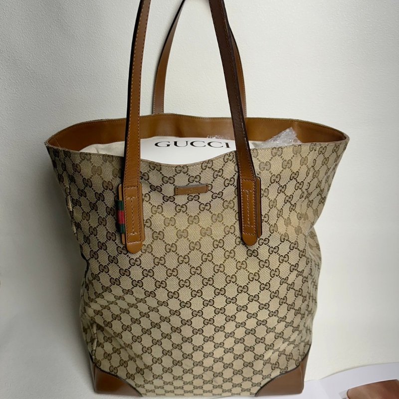 GUCCI 緹花布 手提/肩背 托特包-2