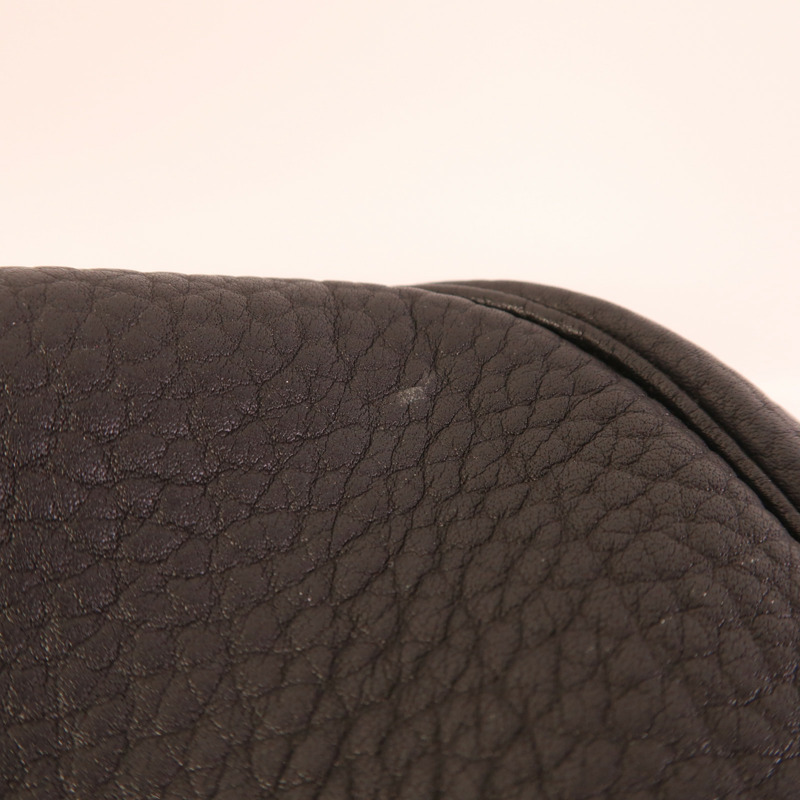 HERMES Fjord皮革Sack Amvie 36銀扣手挽袋Noir-13