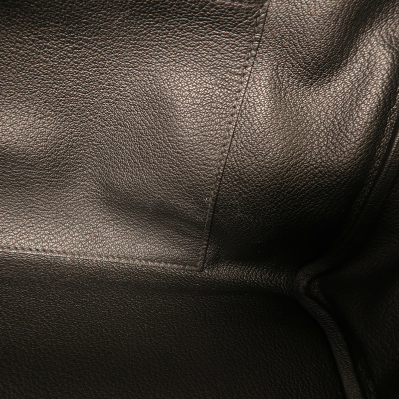 HERMES Fjord皮革Sack Amvie 36銀扣手挽袋Noir-16