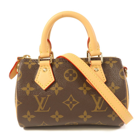 LOUIS VUITTON Monogram Nano Speedy金扣手挽肩背兩用袋