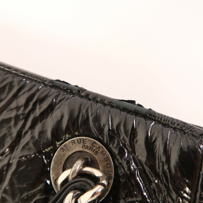 CHANEL 漆皮皮革Coco Mark Chain Tote Bag鏈帶肩背袋-15