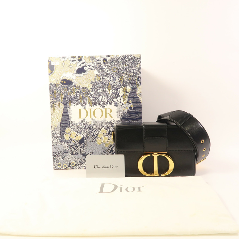 Dior 【激減優惠】牛皮皮革30 Montaigne Box Bag金扣肩背袋-16