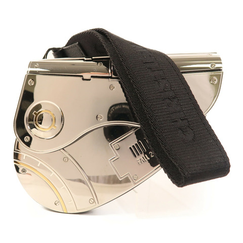 Dior 金屬/皮革Christian Dior x Sorayama Limited Edition Saddle Bag銀扣手拿包