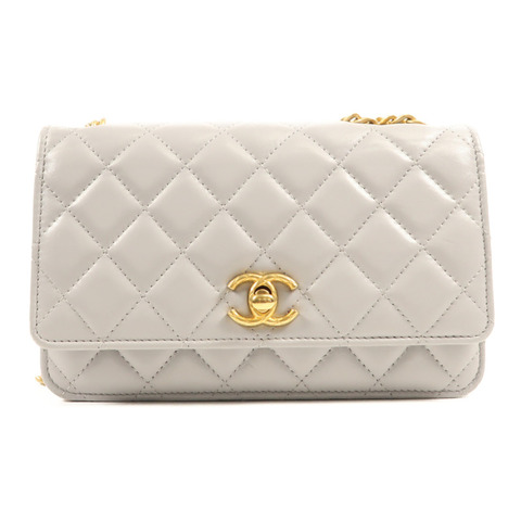 CHANEL 羊皮皮革WOC Wallet On Chain金扣鏈帶肩背袋