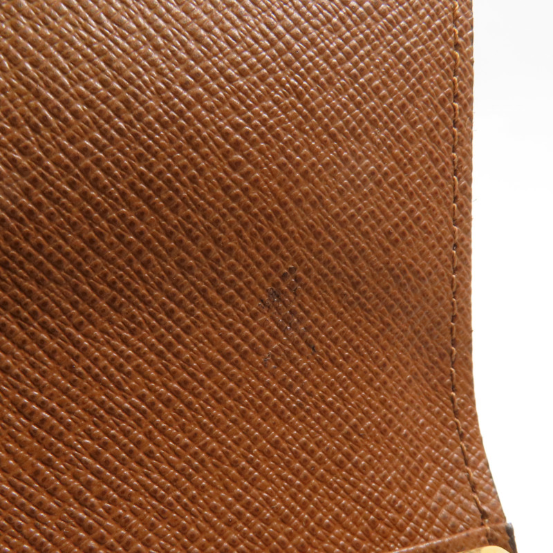 LOUIS VUITTON Monogram 6 Key Holder金扣鎖匙包棕色-11