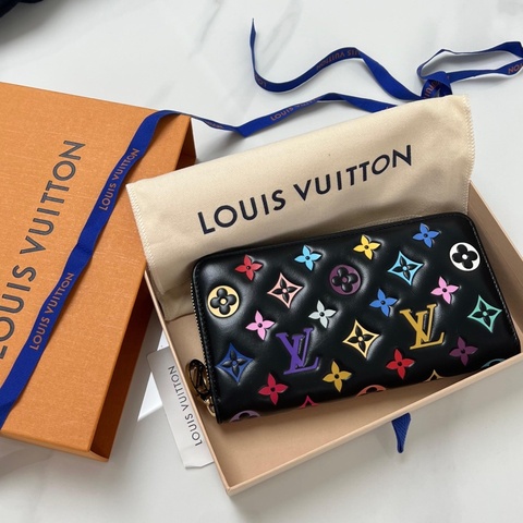 LV X TM Louis Vuitton  村上隆 日本限定 黑三彩 長銀包 長夾