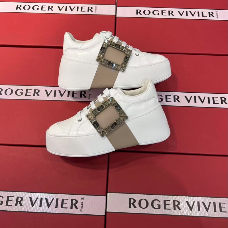 促銷品 Roger  Vivier Viv' Skate 皮革運動鞋 水鑽扣-1