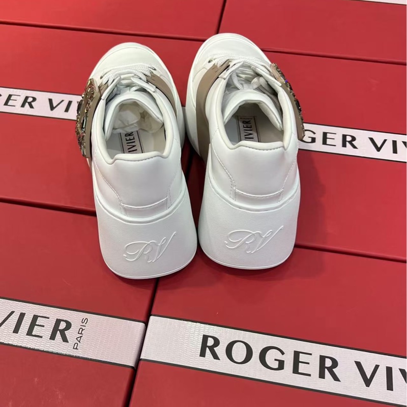 促銷品 Roger  Vivier Viv' Skate 皮革運動鞋 水鑽扣-2