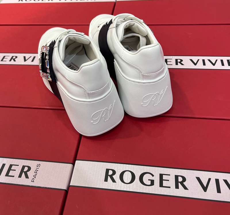 促銷品 Roger  Vivier Viv' Skate 皮革運動鞋 水鑽扣-2