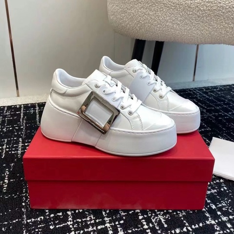 促銷品 Roger  Vivier Viv' Skate 皮革運動鞋 金扣