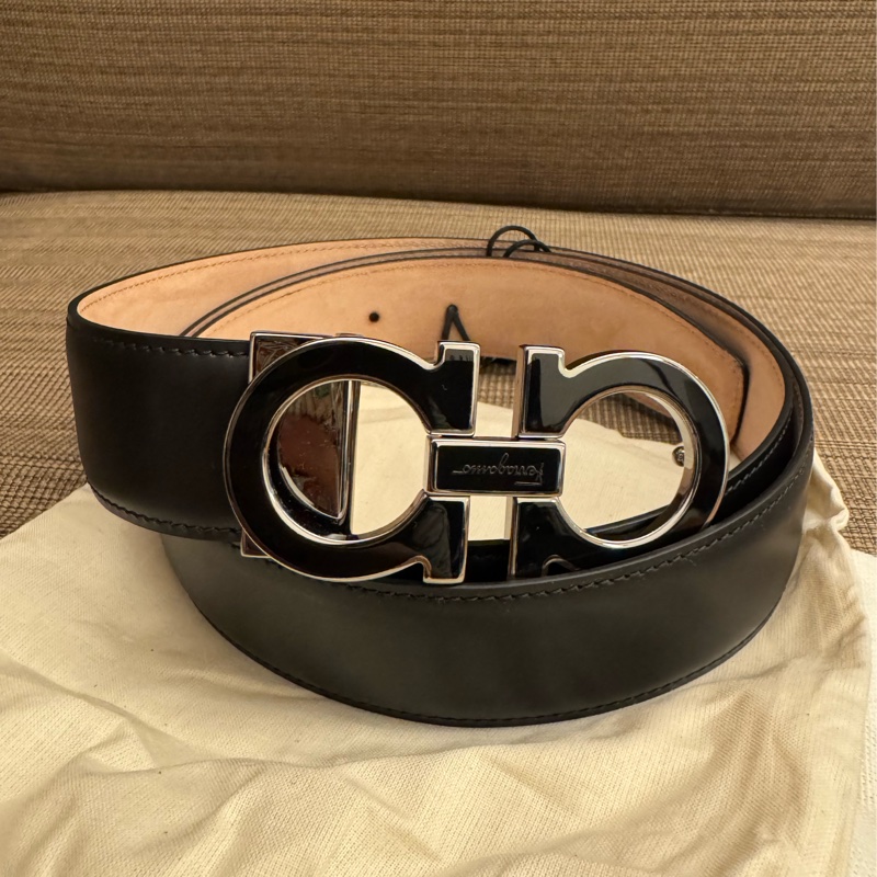 Salvatore Ferragamo 光滑牛皮 男士腰帶 115cm-0