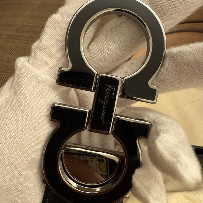 Salvatore Ferragamo 光滑牛皮 男士腰帶 115cm-1