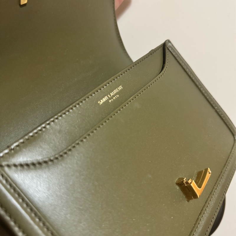 YSL SOLFERINO BOX SAINT LAURENT皮革小型書包 牛油果綠 (夏季限定)-1