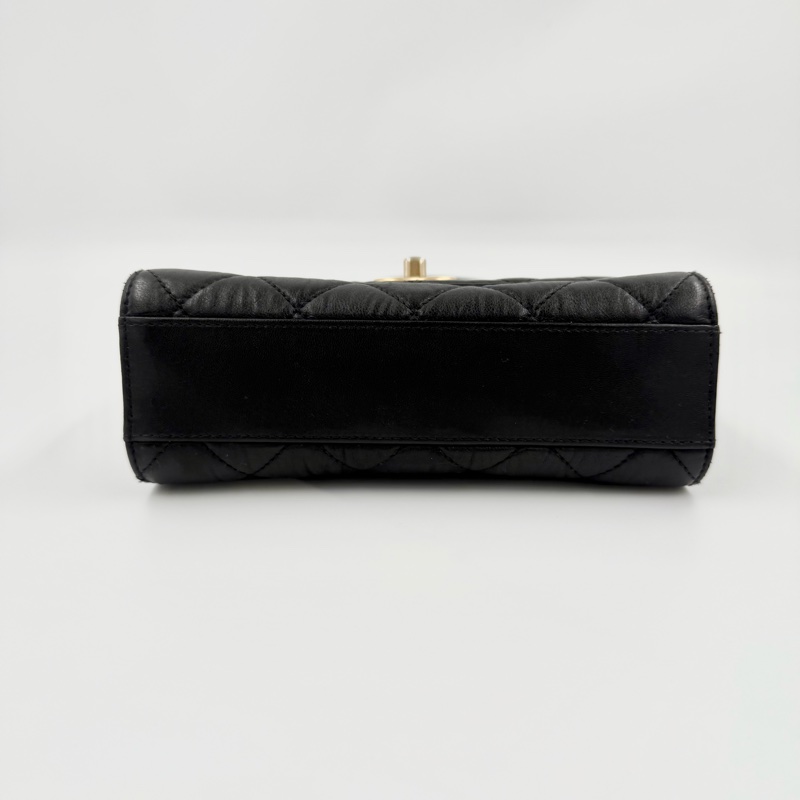 CHANEL - 黑金 coco handle mini flap-3