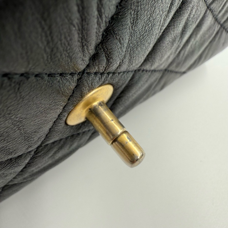 CHANEL - 黑金 coco handle mini flap-10