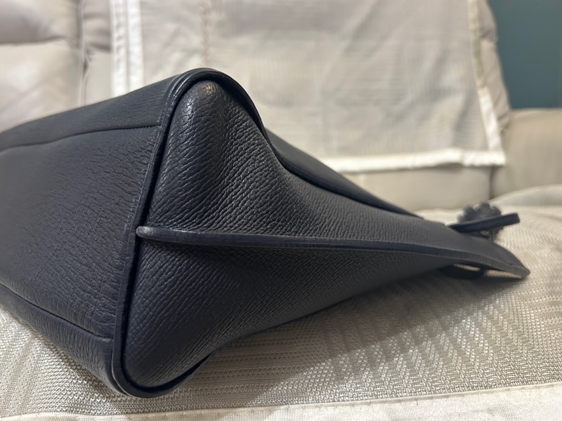 LONGCHAMP深藍色皮革肩背包-2