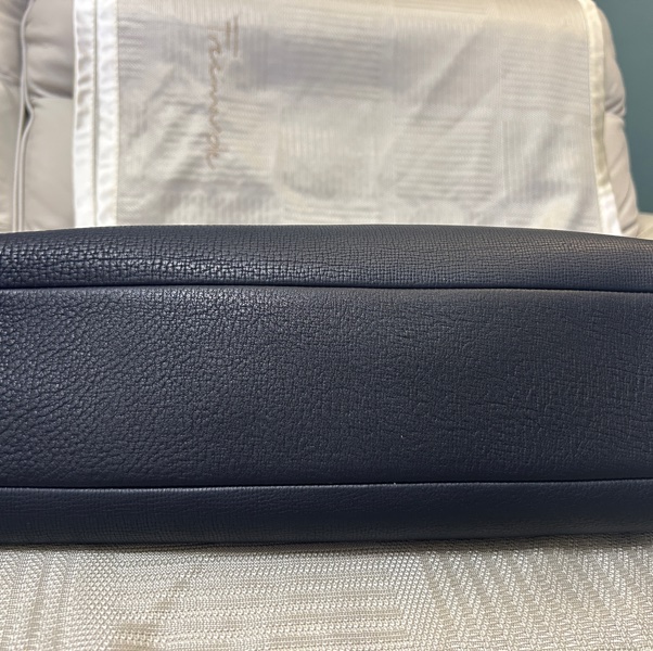 LONGCHAMP深藍色皮革肩背包-11