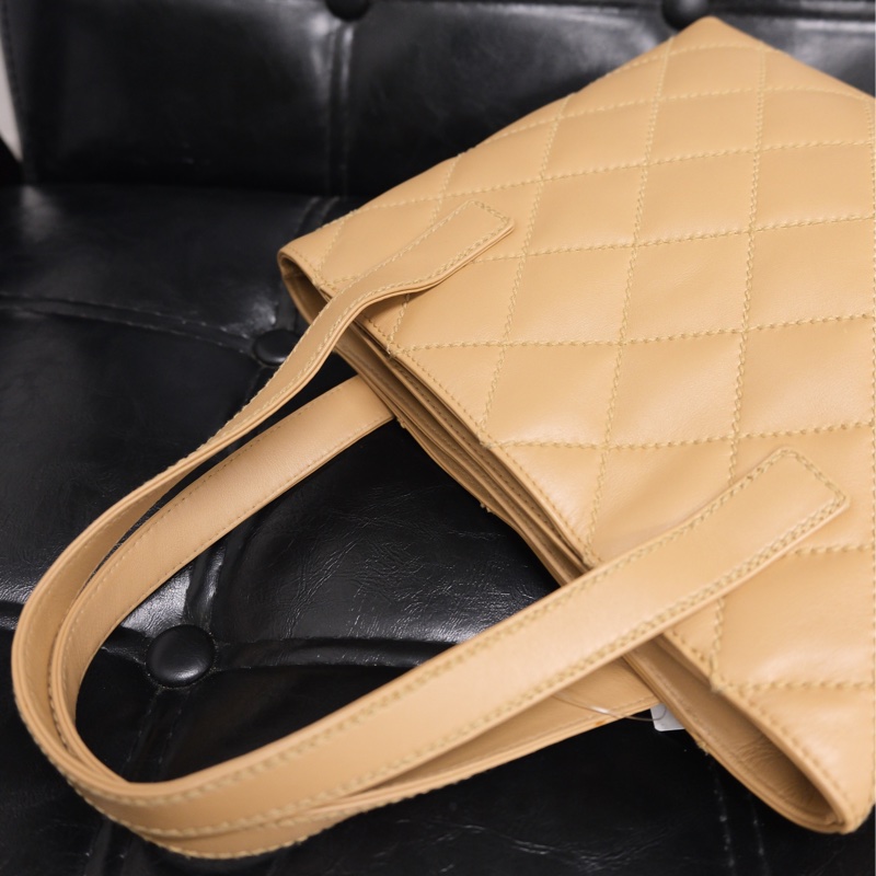 Chanel Wild Stitch Lambskin Tote bag Beige Gold 香奈兒奶茶色羊皮Vivian/Tote Bag-7