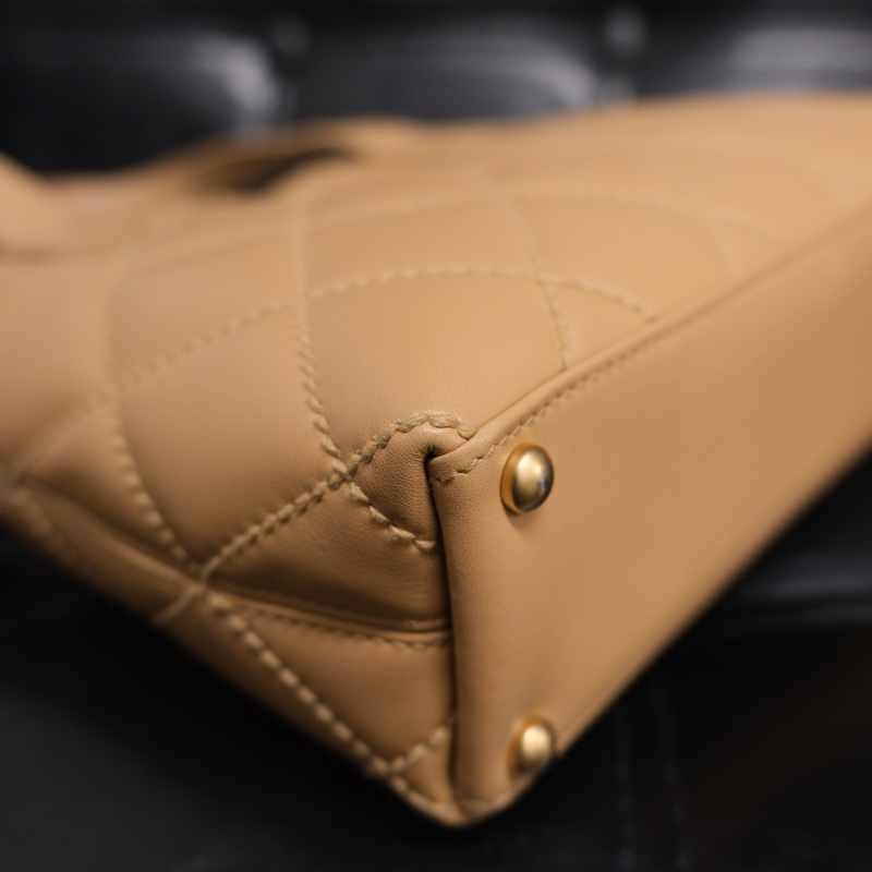 Chanel Wild Stitch Lambskin Tote bag Beige Gold 香奈兒奶茶色羊皮Vivian/Tote Bag-13