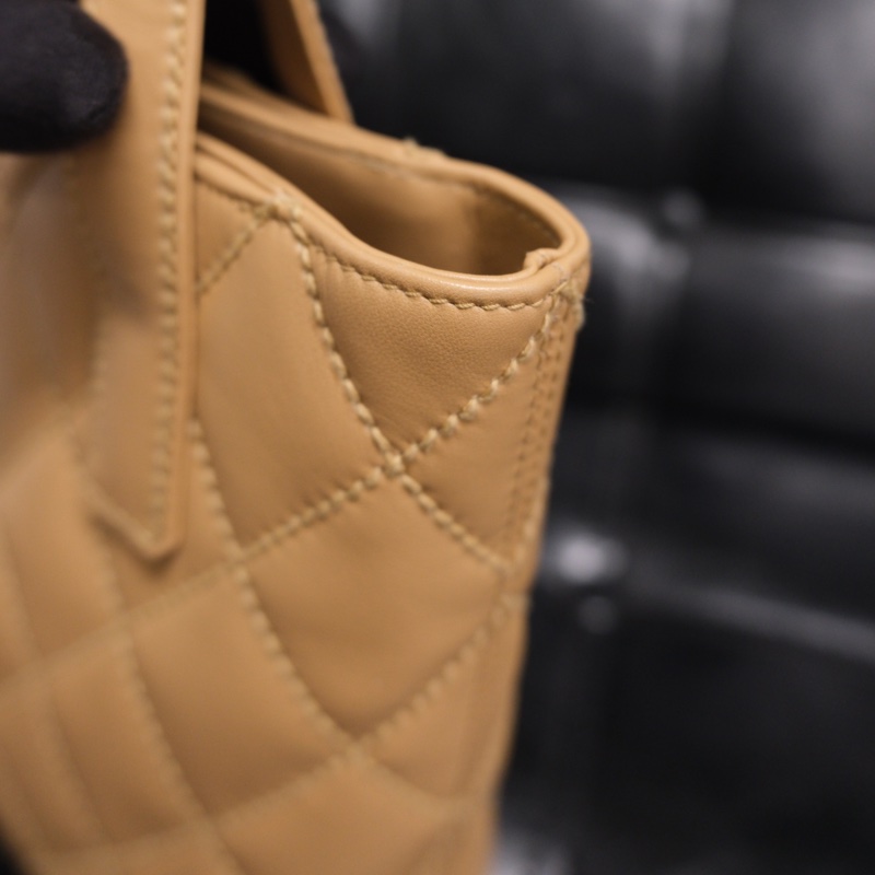 Chanel Wild Stitch Lambskin Tote bag Beige Gold 香奈兒奶茶色羊皮Vivian/Tote Bag-14
