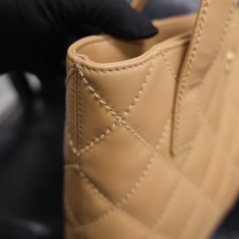 Chanel Wild Stitch Lambskin Tote bag Beige Gold 香奈兒奶茶色羊皮Vivian/Tote Bag-15