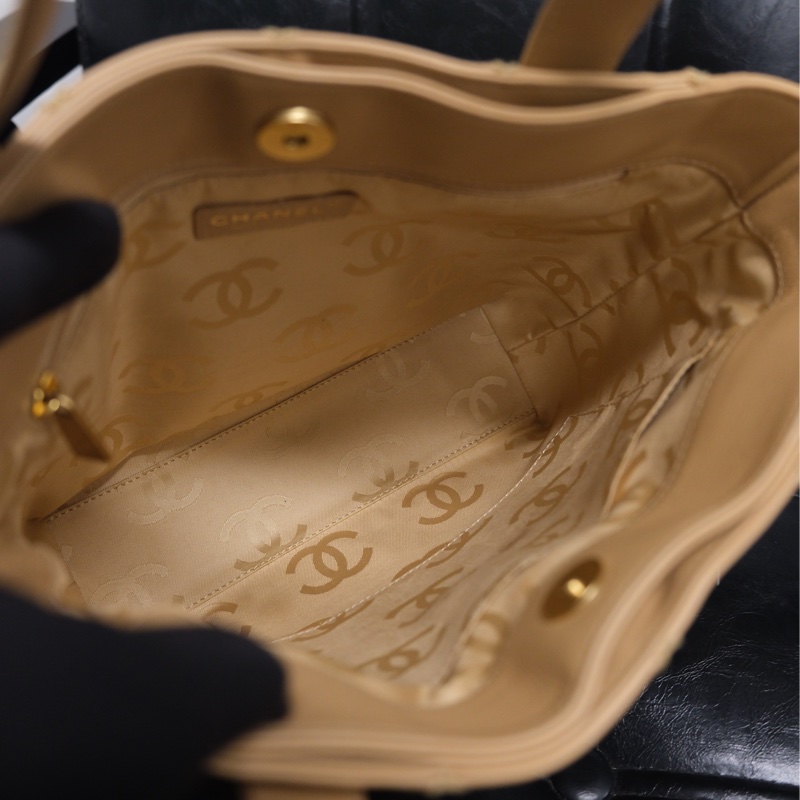 Chanel Wild Stitch Lambskin Tote bag Beige Gold 香奈兒奶茶色羊皮Vivian/Tote Bag-18