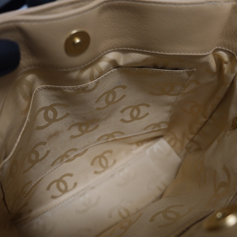 Chanel Wild Stitch Lambskin Tote bag Beige Gold 香奈兒奶茶色羊皮Vivian/Tote Bag-19