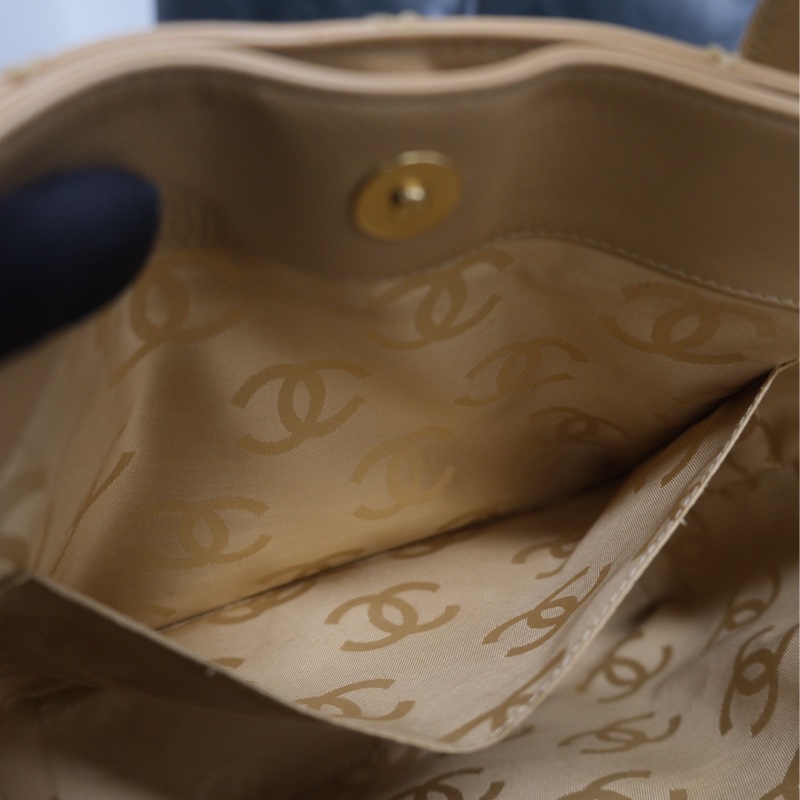 Chanel Wild Stitch Lambskin Tote bag Beige Gold 香奈兒奶茶色羊皮Vivian/Tote Bag-20