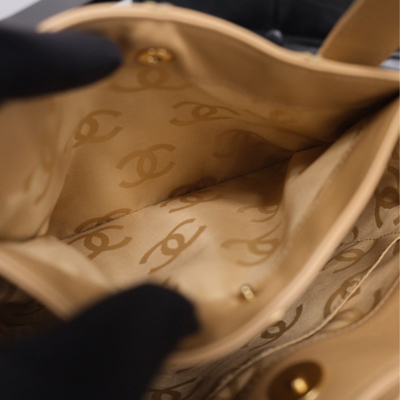 Chanel Wild Stitch Lambskin Tote bag Beige Gold 香奈兒奶茶色羊皮Vivian/Tote Bag-22
