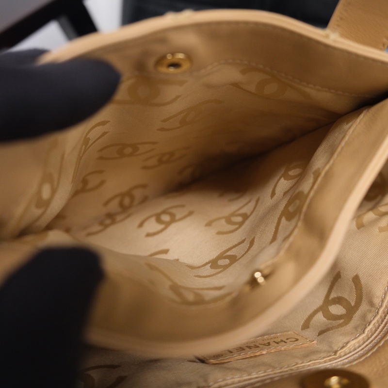 Chanel Wild Stitch Lambskin Tote bag Beige Gold 香奈兒奶茶色羊皮Vivian/Tote Bag-23