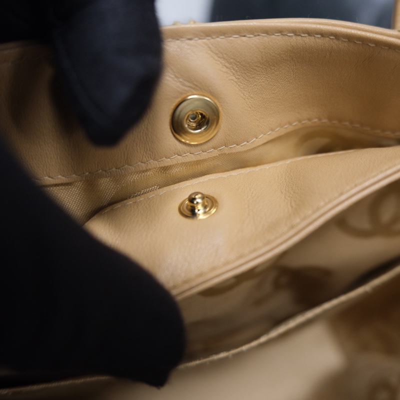 Chanel Wild Stitch Lambskin Tote bag Beige Gold 香奈兒奶茶色羊皮Vivian/Tote Bag-29