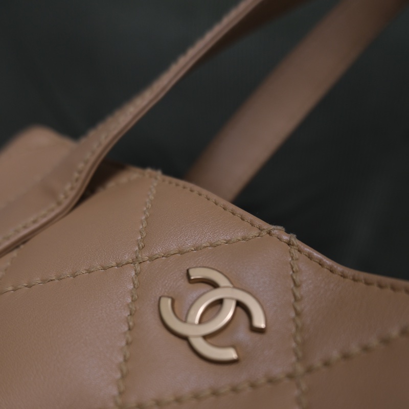 Chanel Wild Stitch Lambskin Tote bag Beige Gold 香奈兒奶茶色羊皮Vivian/Tote Bag-33