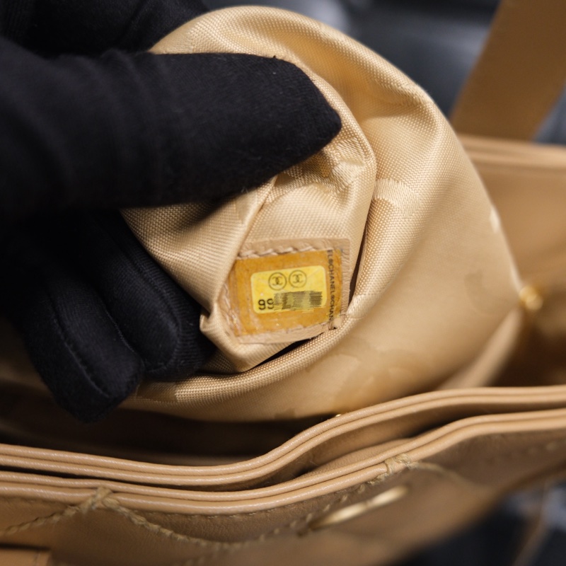 Chanel Wild Stitch Lambskin Tote bag Beige Gold 香奈兒奶茶色羊皮Vivian/Tote Bag-35