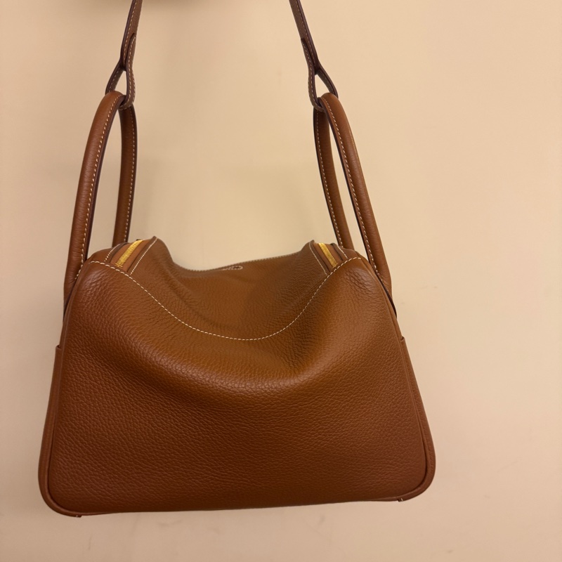 Hermes 愛馬仕Lindy26 金棕金釦 TOGO皮 完美😍-6