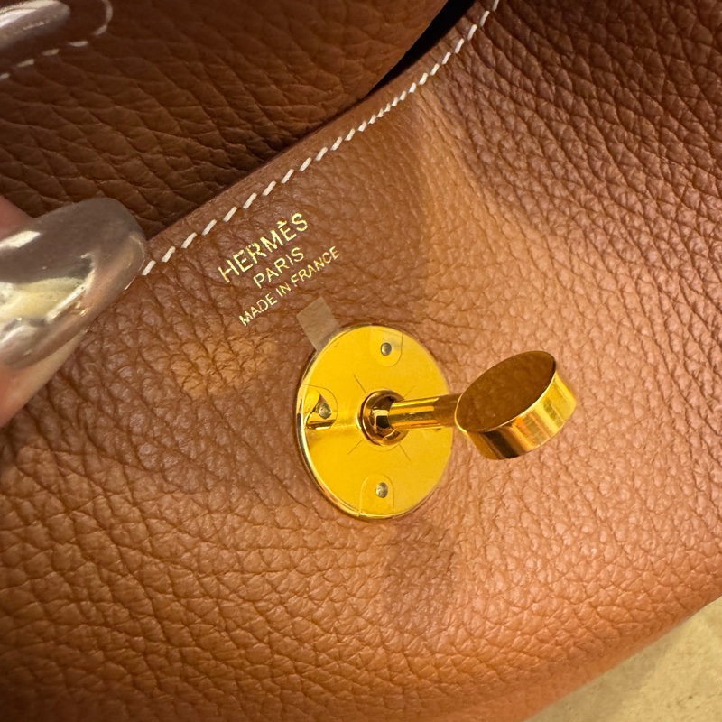 Hermes 愛馬仕Lindy26 金棕金釦 TOGO皮 完美😍-9