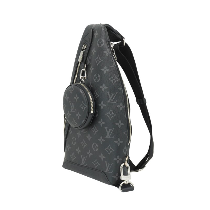 Louis Vuitton Duo 字花帆布斜背胸口包(M30936-黑灰)-1