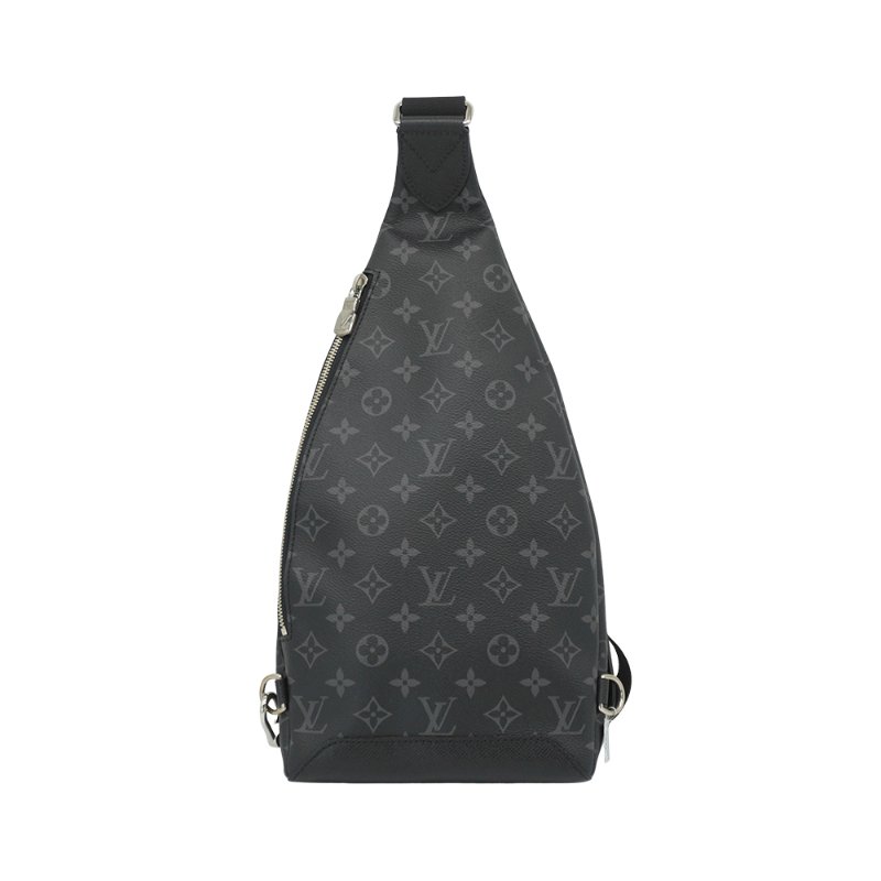 Louis Vuitton Duo 字花帆布斜背胸口包(M30936-黑灰)-2
