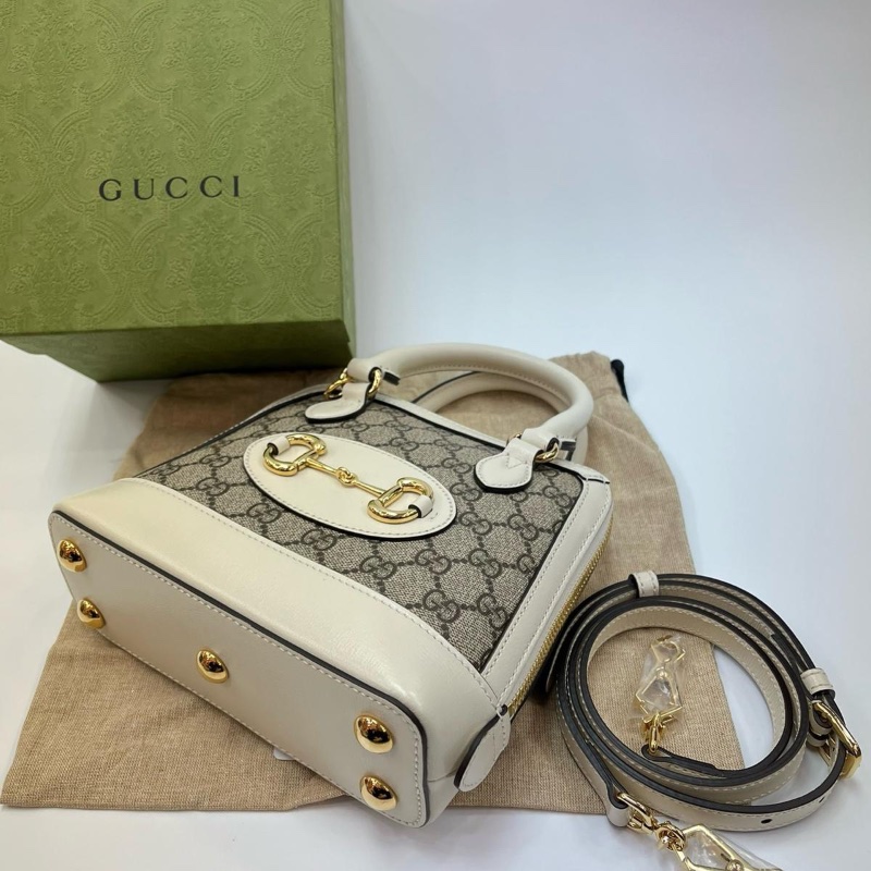 Gucci Horsebit 1955 white handbag-3