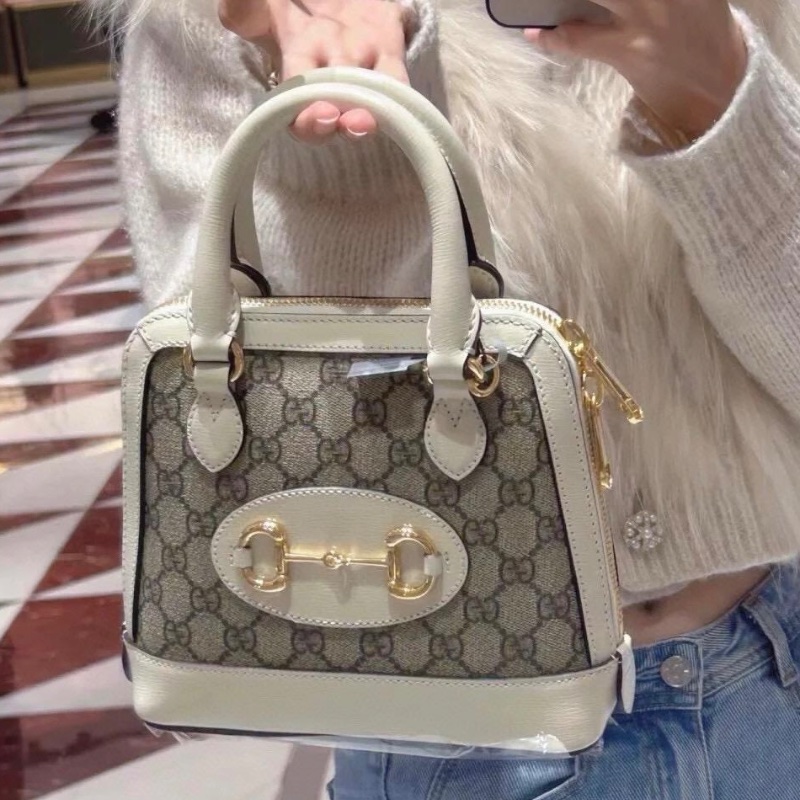 Gucci Horsebit 1955 white handbag-4