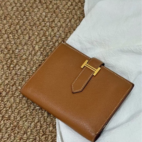 Hermes Compact Bearn Wallet Epsom 金棕金扣 A刻