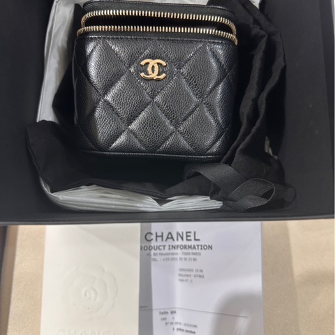 CHANEL香奈兒 經典小型化妝鏈袋包