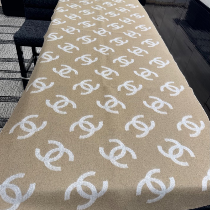 Chanel香奈兒25B雙面駝色羊毛大圍巾-1