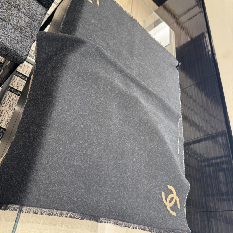 Chanel香奈兒25B雙面駝色羊毛大圍巾-3