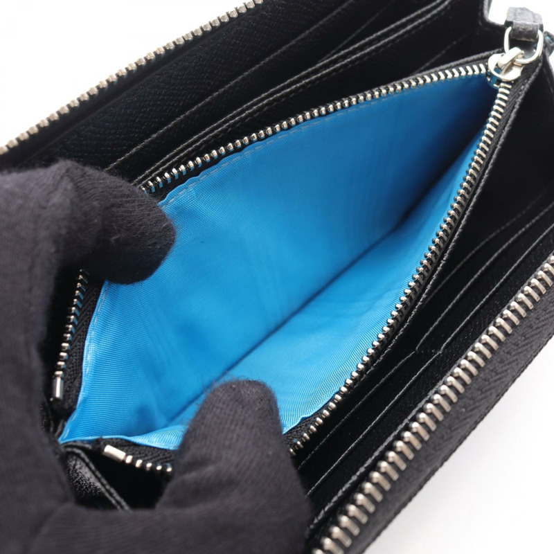 BVLGARI 寶格麗 寶格麗 男士 Zippy Around 長皮夾 36933 皮革 黑色 二手-4