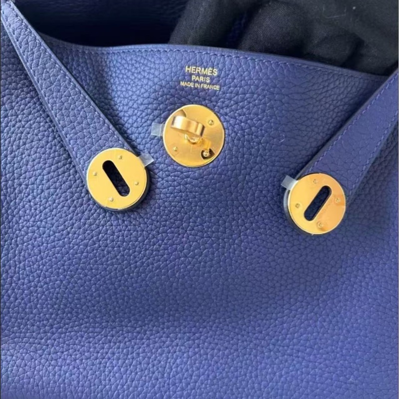 Hermes🌈Lindy 26💙午夜藍金扣💙全新未使用🌟肩帶貼膜在🌟-2