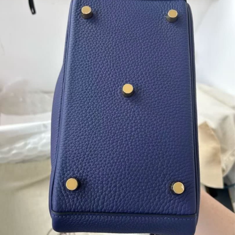 Hermes🌈Lindy 26💙午夜藍金扣💙全新未使用🌟肩帶貼膜在🌟-5